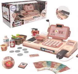 Woopie casă de marcat pentru copii cu scanner, cântar și microfon + 25 accesorii