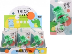 Breloc din plastic crocodil cu clopoțel