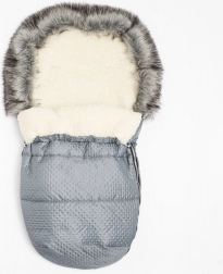 Fus sac de iarnă cu lână New Baby Lux Wool, grafit