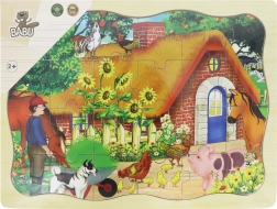 Babu puzzle din lemn căsuță 24 piese