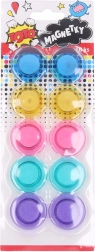 Magnetici rotunzi colorați 3 cm - set 10 buc