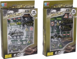 Set militar cu vehicule de transport din metal
