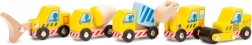 Set de vehicule de construcție din lemn pentru copii
