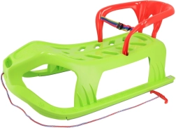 Sanie din plastic cu spătar Baby Mix Snow Star verde