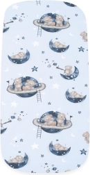 Cearșaf din bumbac pentru cărucior New Baby Teddy Bear in Space 35 × 75 cm