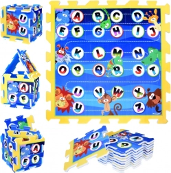 Puzzle din spumă – covoraș educativ alfabet junglă 93 × 93 cm