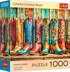 Puzzle Trefl cizme de cowboy colorate 1000 piese