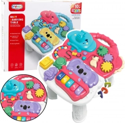 Masă interactivă educativă pentru copii Roz