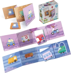 KukiKuk set de trei cărți pliante Mașini