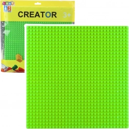 Placă de construcție verde pentru construirea cu cuburi 25,5x25,5 cm