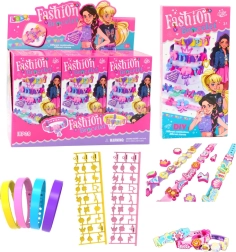 Set creativ DIY brățări cu pandantive și litere – 4 brățări ajustabile