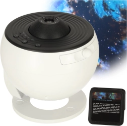 Proiector cer nocturn LED planetariu cu USB, 12 discuri și temporizator 360°
