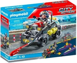 Playmobil City Action ATV al unității speciale, transformabil în barcă cu motor