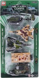 Set militar cu vehicule și aeronave, 5 buc.