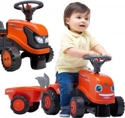 tractor de călărie KUBOTA cu remorcă și accesorii pentru copii de la 1 an – FALK
