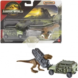 Matchbox Jurassic World transportor de dinozauri – set de joacă cu vehicul și dinozauri