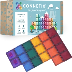 Connetix dreptunghiuri pastel – set magnetic de construcție 24 buc