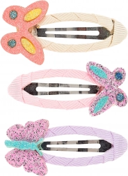 Agrafe de păr cu fluturaș - 3 buc