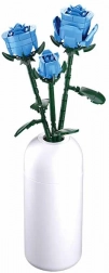 SLUBAN trandafiri albaștri în vază – set de construcție din cărămizi