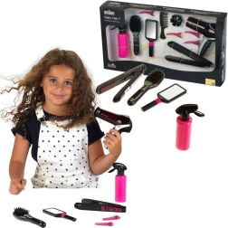 Set de coafat pentru copii BRAUN 7‑în‑1 cu foehn, placă de păr și agrafe – KLEIN