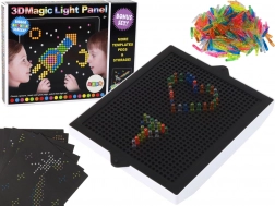 Tablă Magică Luminoasă 3D cu pioneze, 276 piese