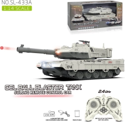 Tanc alb controlat de la distanță, cu tragere cu bile gel
