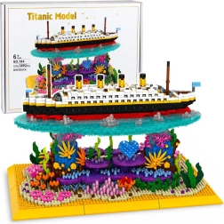 Set de construcție Titanic – model de pachebot oceanic pe recif de corali (3892 piese)
