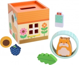Petit Collage căsuță pentru hamsterul Hugo – mini set din lemn