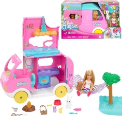 Set de camping Barbie Chelsea roz
