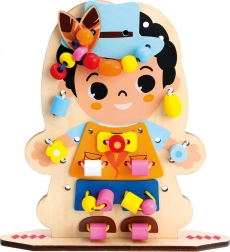 bino îmbrăcare distractivă – joc din lemn cu înșirat pentru copii