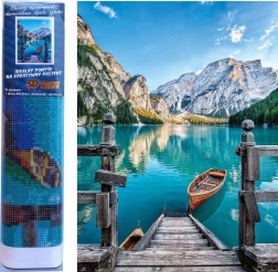 Pictură cu diamante Lacul de Munte 30x40cm