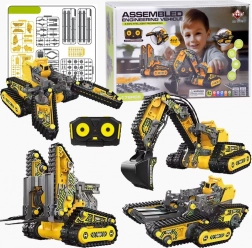 Set 4în1 Mașini de construcții mici cu telecomandă 176 piese