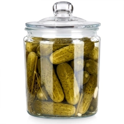 Borcan din sticlă cu capac și garnitură 2 l