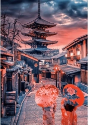 Puzzle Seară în Kyoto 500 piese