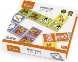Viga Domino din lemn Fermă 28 piese Montessori