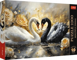 Puzzle TREFL Premium Plus: lebede frumoase 1000 piese