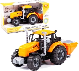 Tractor Progress cu mecanism pe inerție, semănătoare și remorcă basculantă