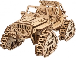 UGEARS vehicul off-road pe șenile – puzzle mecanic 3D din lemn