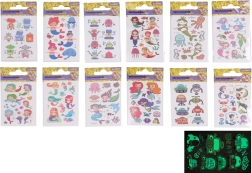 Tatuaje temporare fosforescente – mix 10,5 × 6 cm