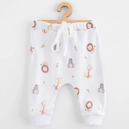 Pantaloni jogger din bumbac pentru copii NEW BABY For Babies safari 56 (0–3 luni)