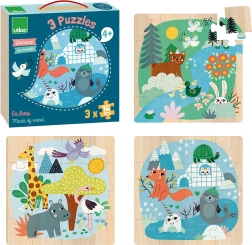 Puzzle din lemn Animale Mondiale