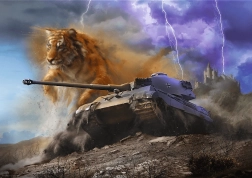 Puzzle TREFL Premium Plus World of Tanks: Tiger II 1000 piese