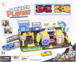 Spălătorie auto pentru mașinuțe cu stație și 2 mașini sport