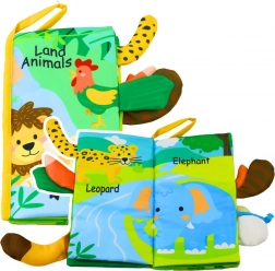 Cărticică educațională moale cu animăluțe pentru bebeluși