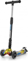 Trotinetă triplă pentru copii Milly Mally Magic Scooter graffiti