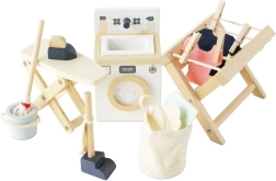 Le Toy Van mobilier din lemn pentru căsuța de păpuși – spălătorie (set 16 piese)