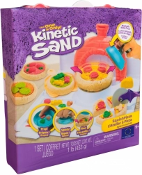 kinetic sand set pizza squishpizza – set creativ cu cuptor și unelte