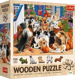 Puzzle de lemn Prietenia câinilor 1000 de piese