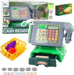 Casă de marcat pentru copii cu accesorii, lumini și sunete – verde