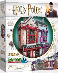 Puzzle 3D Harry Potter: Quality Quidditch Supplies și Slug & Jiggers Apothecary, 305 piese